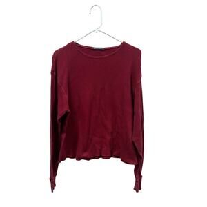 Brandy Melville Red Thermal Top one size